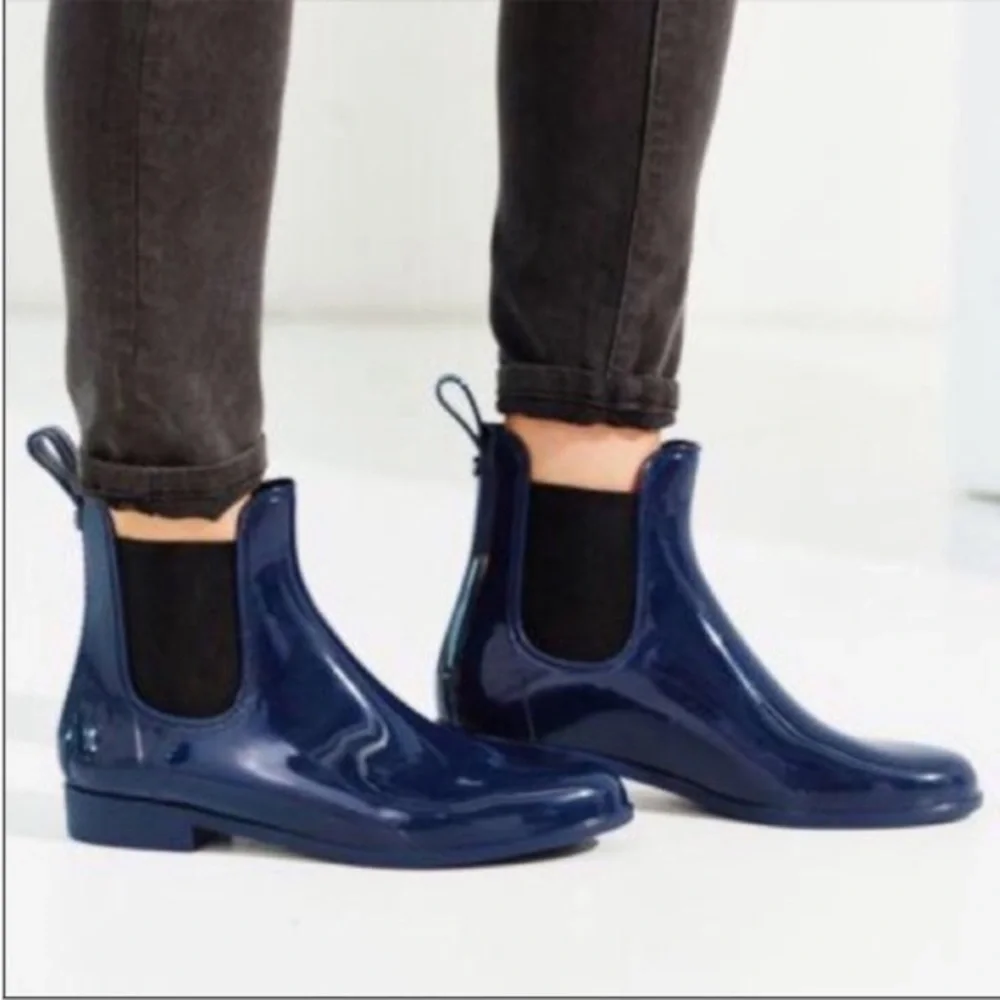 SAM EDELMAN Tinsley Rubber Rain Boot Navy Blue Size 9